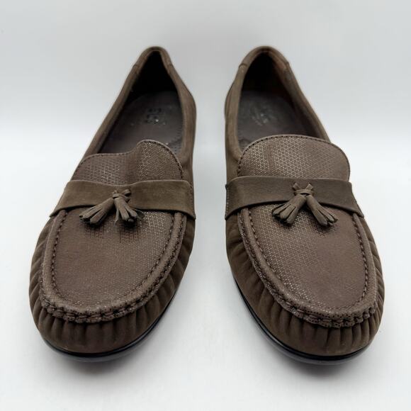SAS Womens Taylor Wedge Loafer US 12 M EU 42.5 Brown Leather NIB - Picture 7 of 14